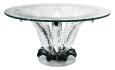 Cactus table round - Single table without top Clear and black - Lalique